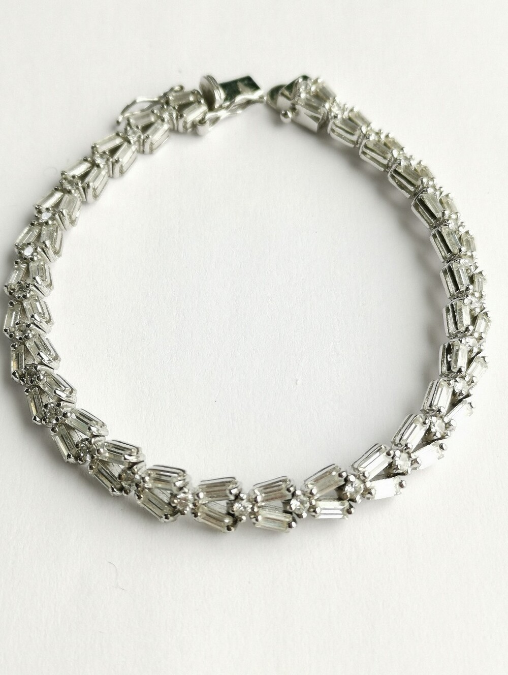 Vintage Silver cz tennis bracelet